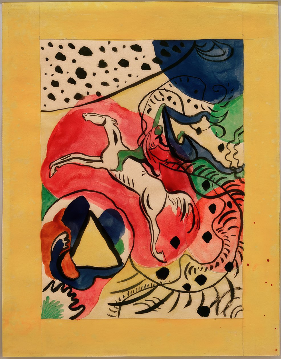 Projekt okładki Almanachu Der Blaue Reiter autorstwa Wassily Kandinsky