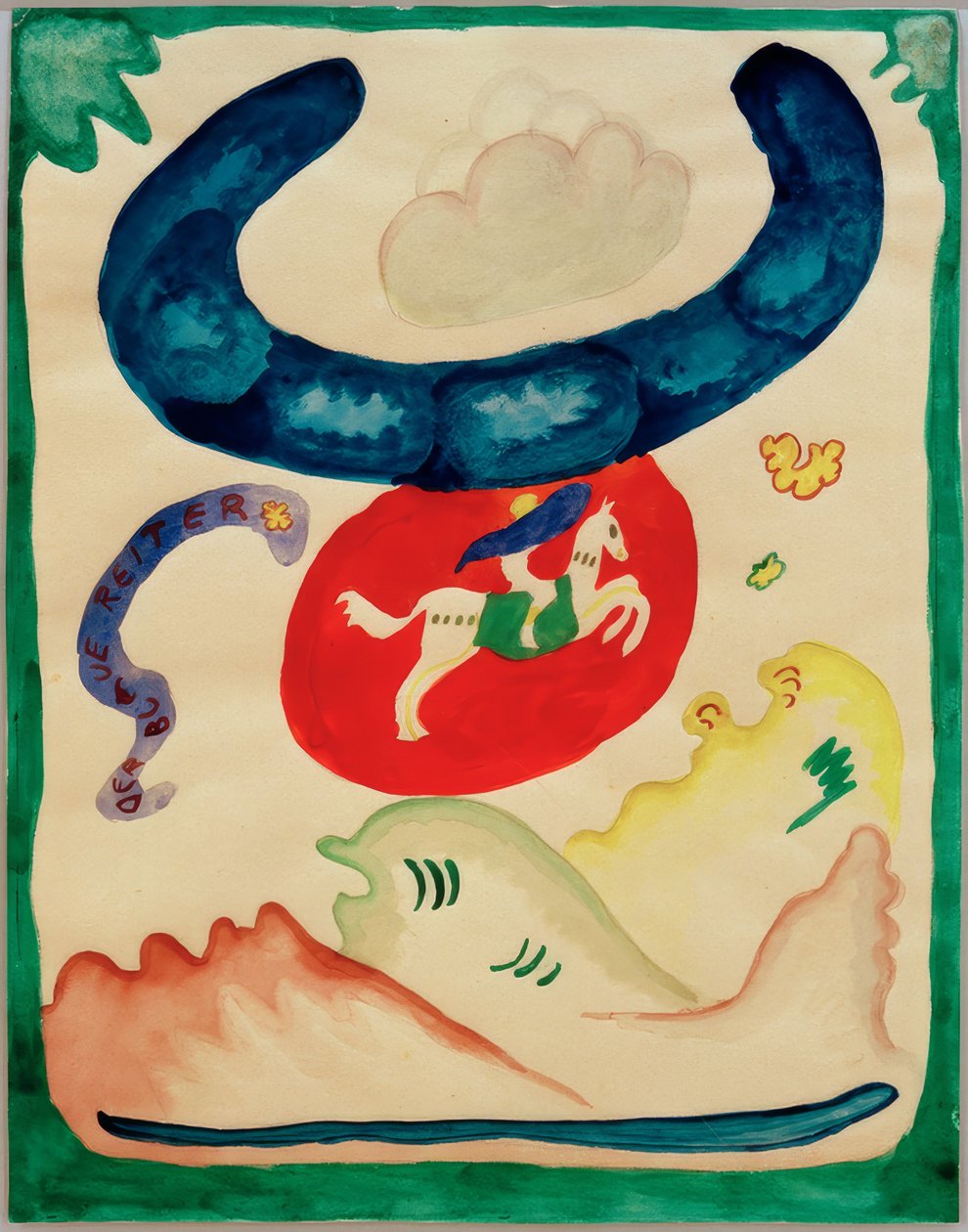 Projekt okładki almanachu Der Blaue Reiter autorstwa Wassily Kandinsky