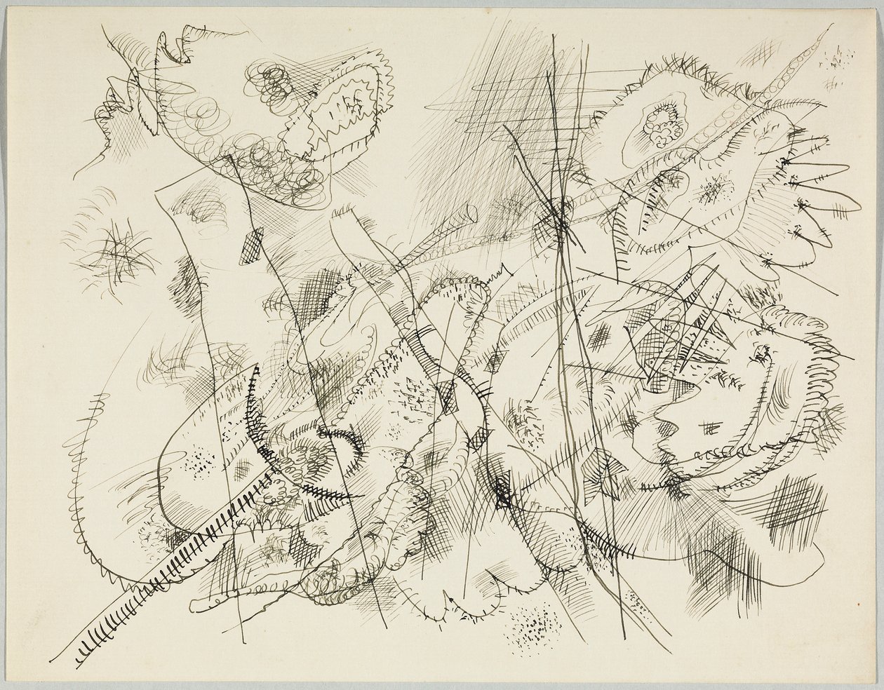 Szkic do akwaforty autorstwa Wassily Kandinsky