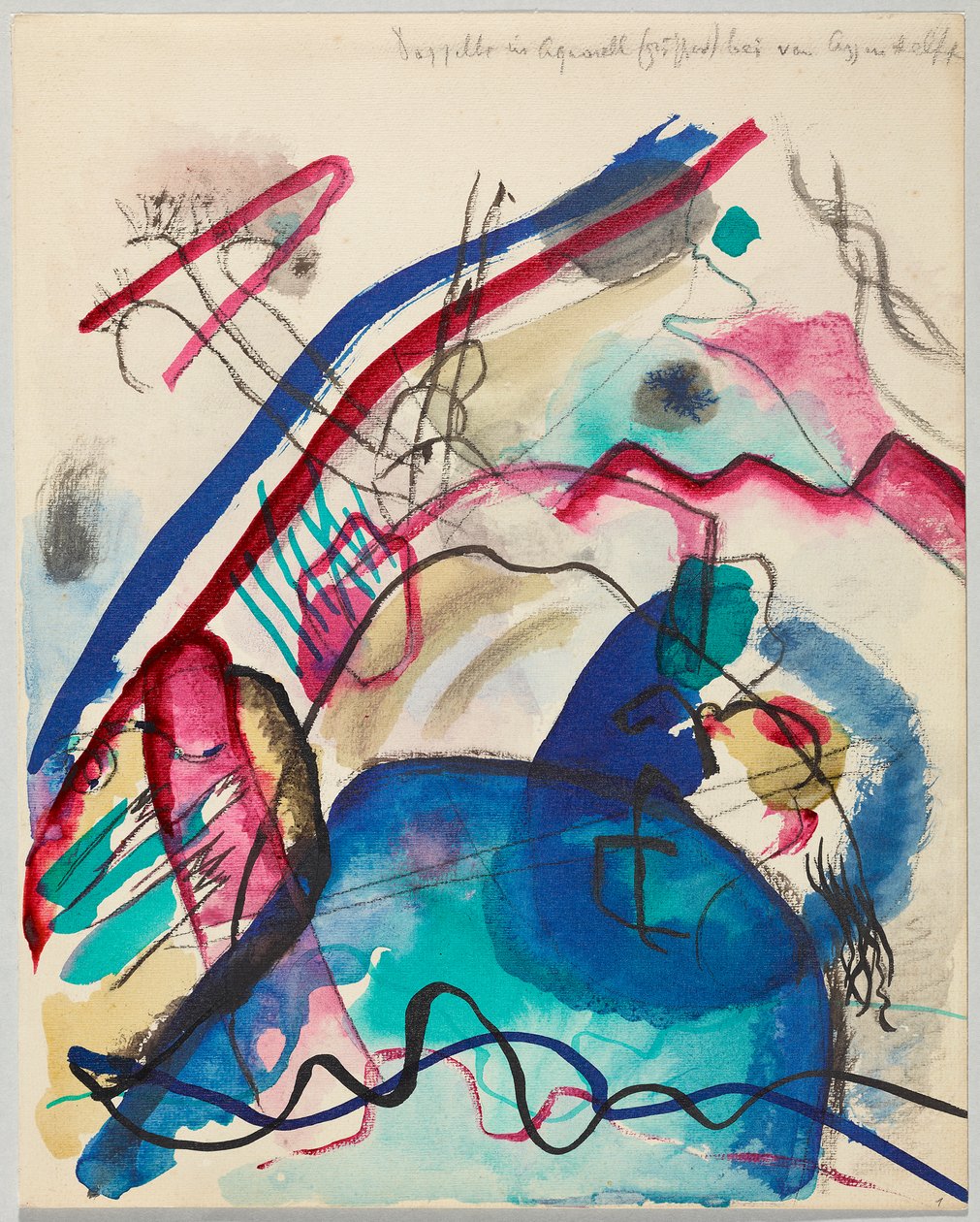 Projekt do „Obrazu z białą obwódką” autorstwa Wassily Kandinsky