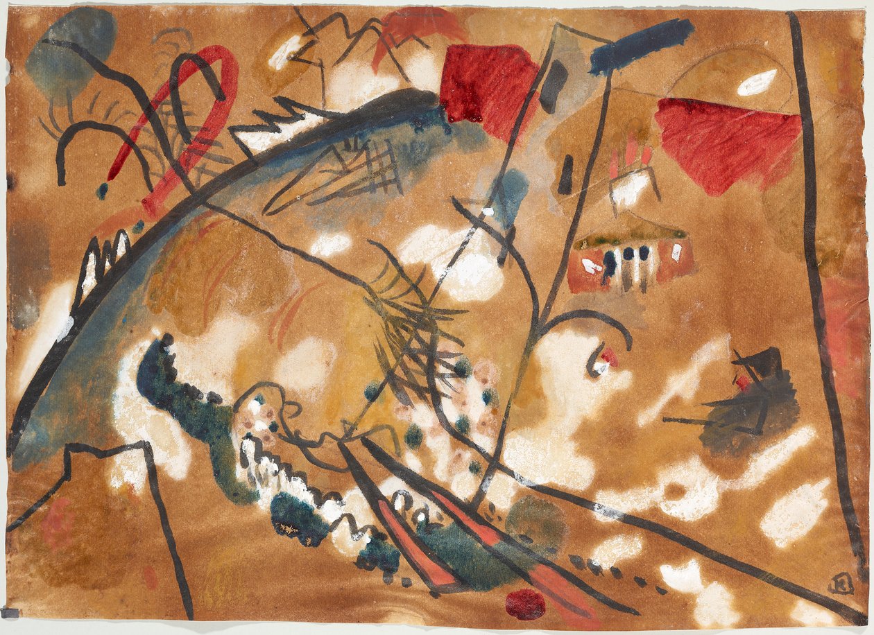 Projekt „Improvizacja 24 (Troika II)” autorstwa Wassily Kandinsky