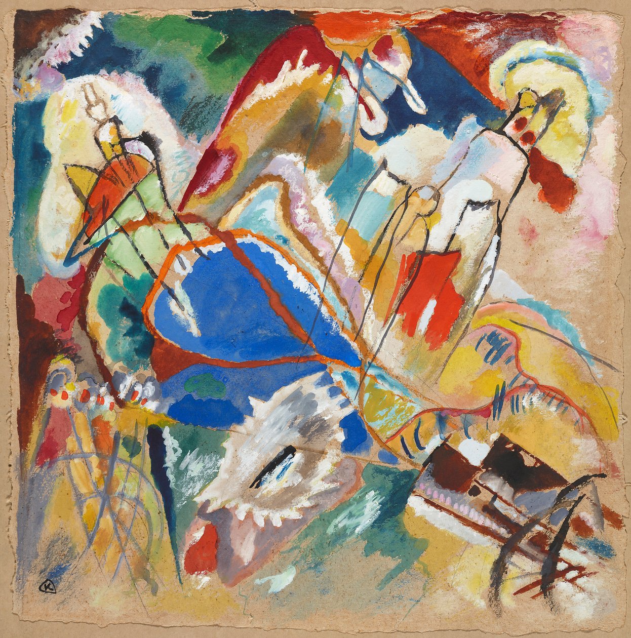 Studium do „Improwizacji 30 (Armaty)” autorstwa Wassily Kandinsky