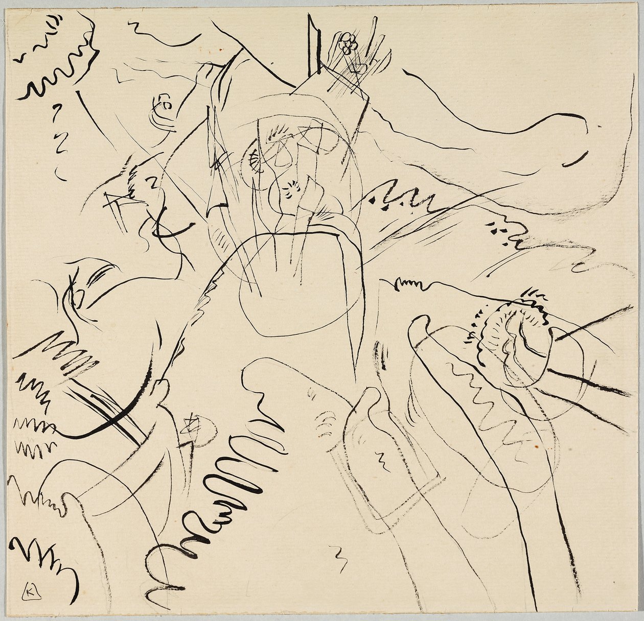 Szkic do „Małych Przyjemności” autorstwa Wassily Kandinsky