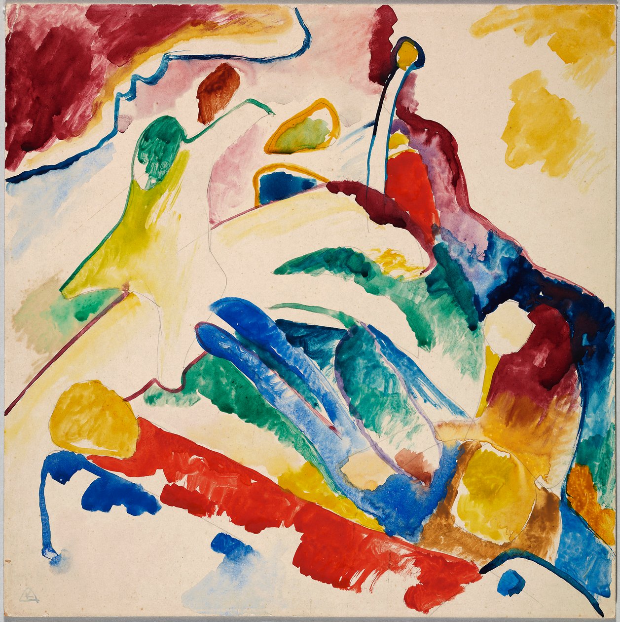 Studium do „Kompozycji II” autorstwa Wassily Kandinsky