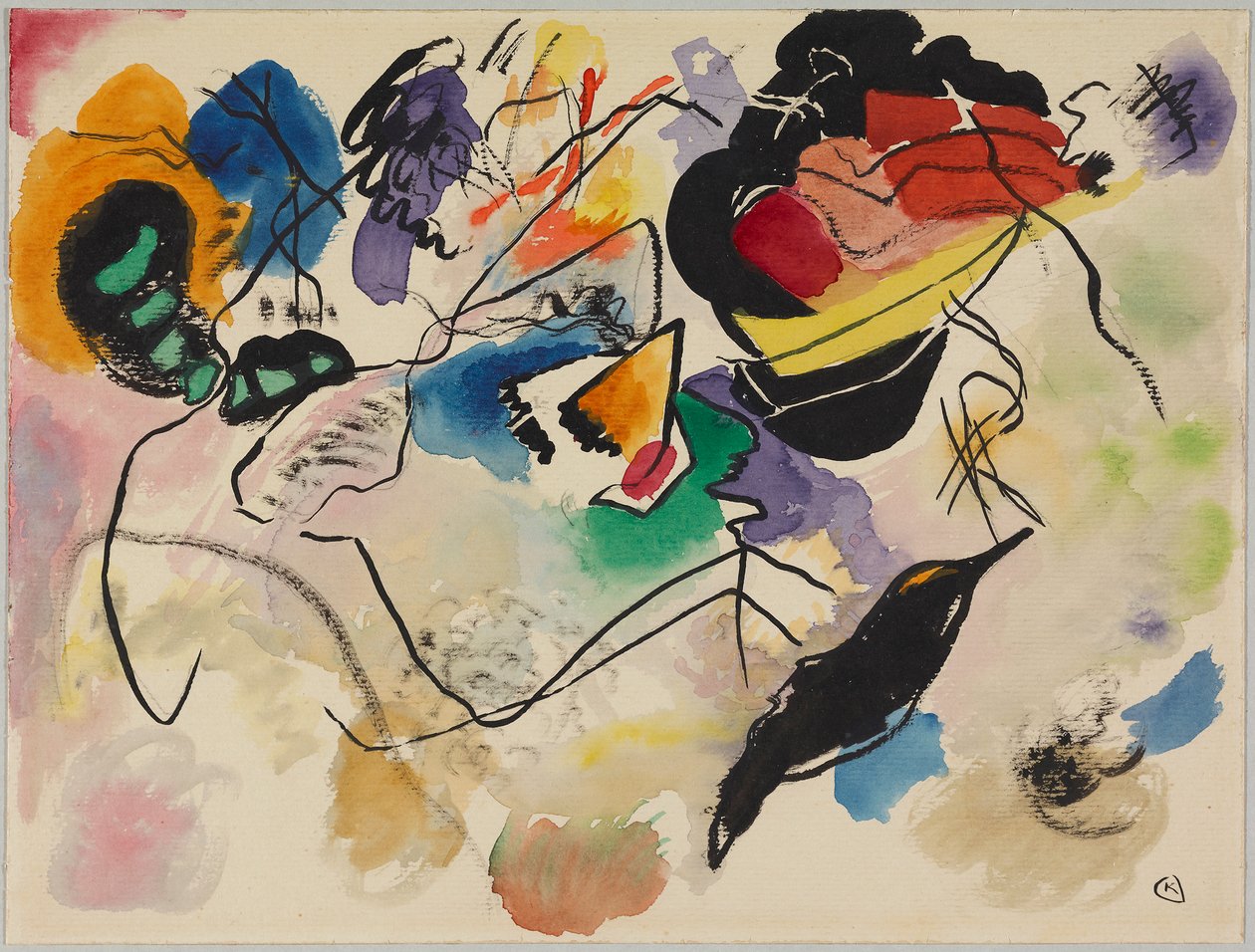Studium do „Kompozycji VII” autorstwa Wassily Kandinsky