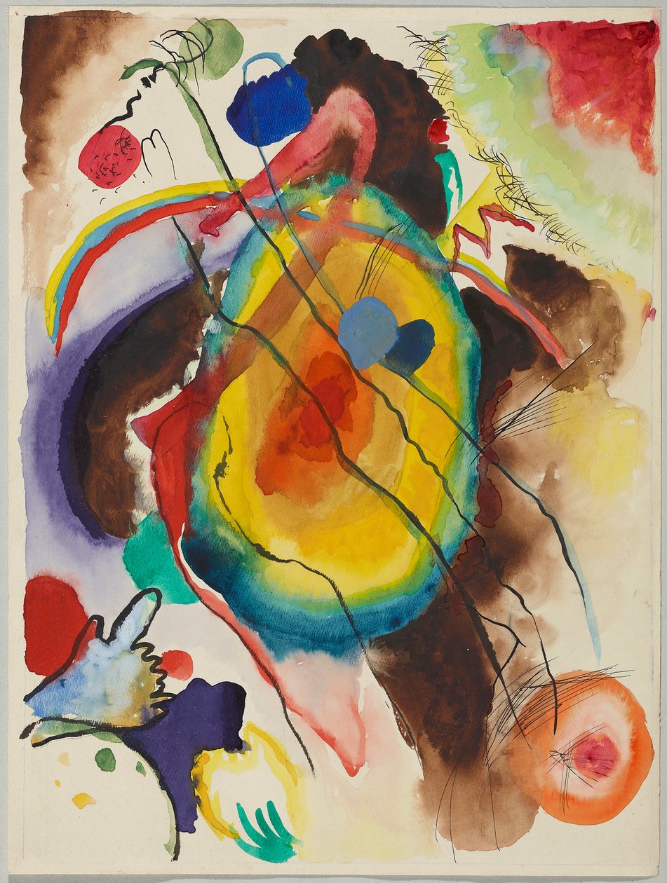 Projekt malowidła ściennego dla Edwina R. Campbella autorstwa Wassily Kandinsky