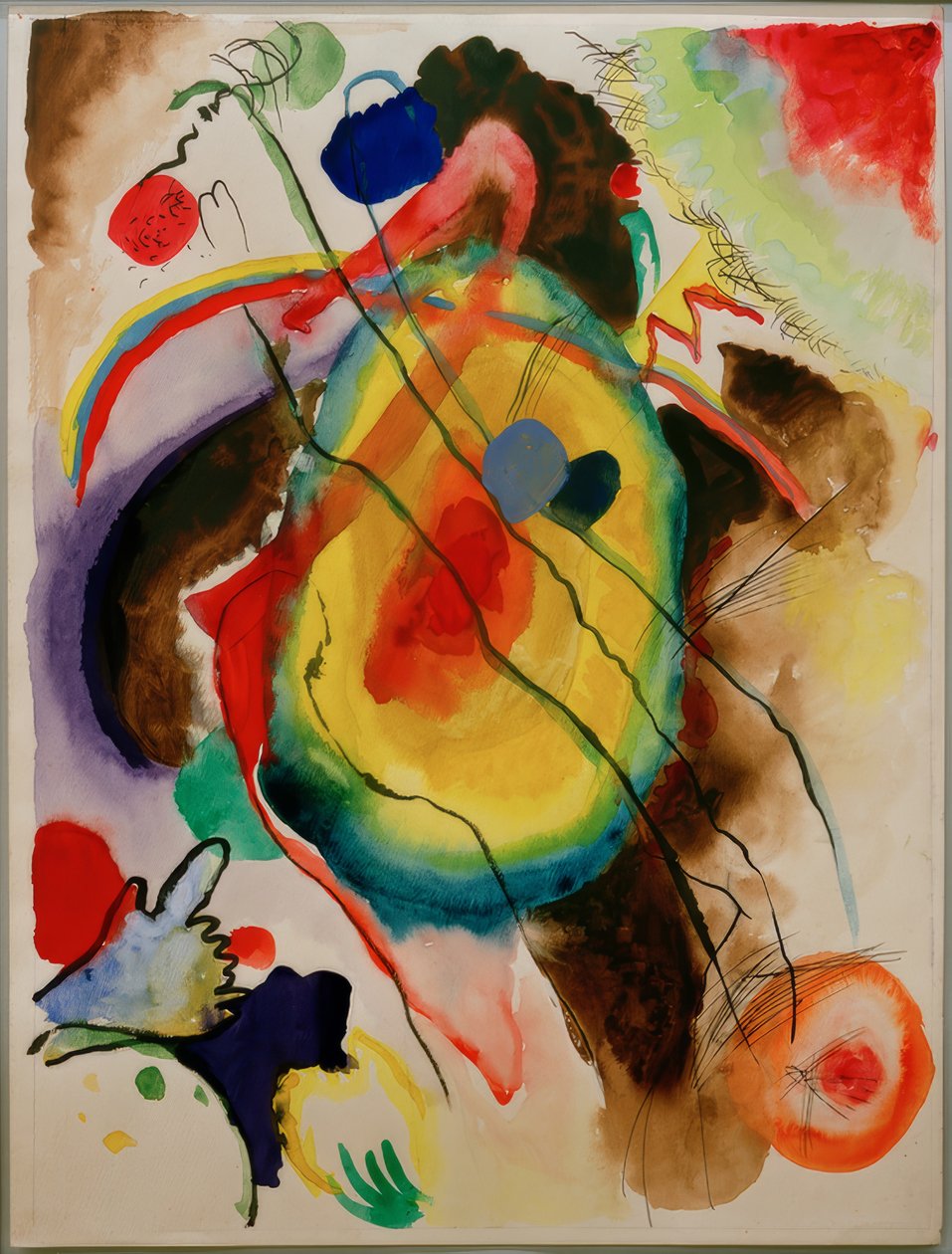 Projekt muralu dla Edwina R. Campbell autorstwa Wassily Kandinsky