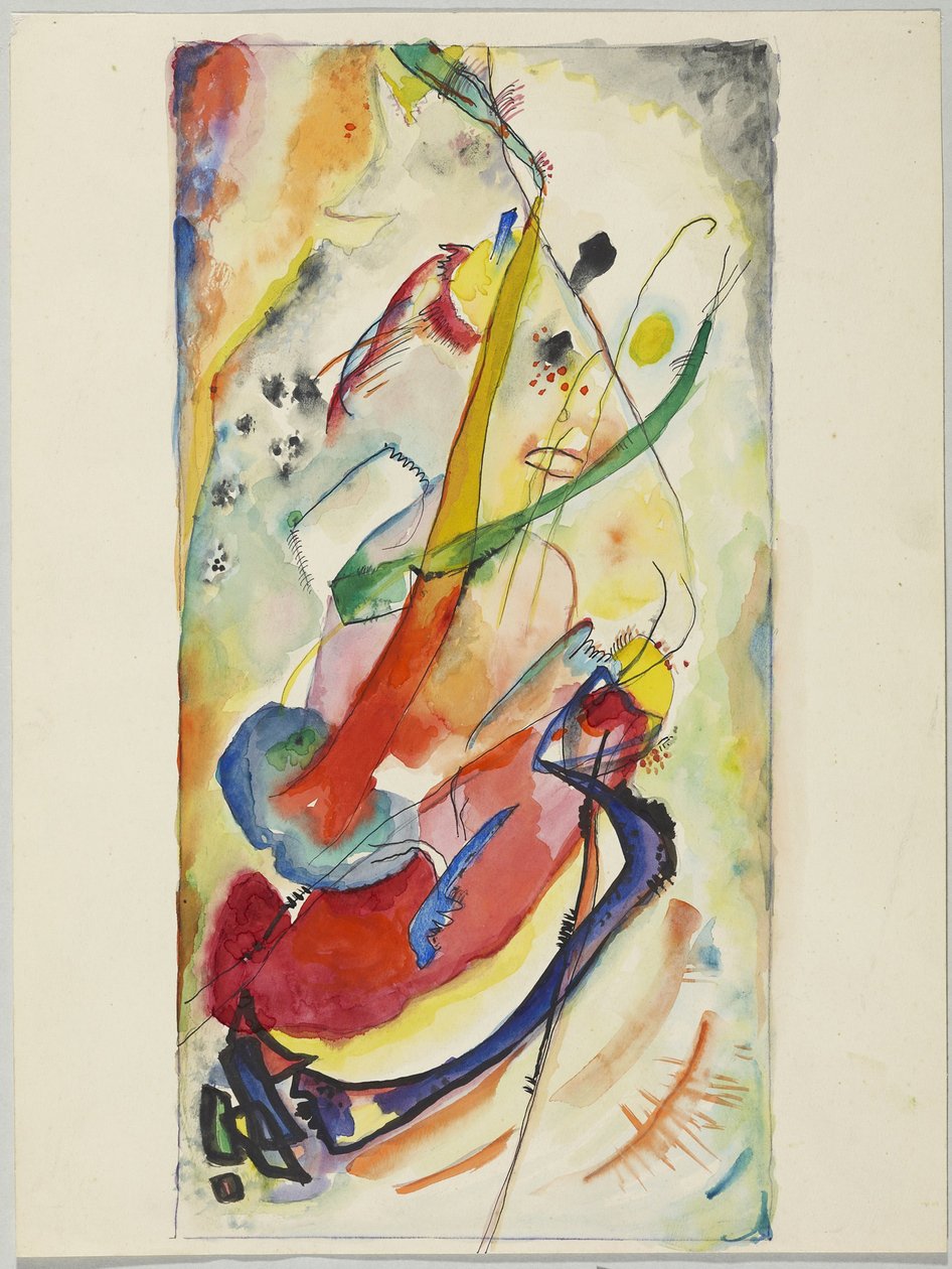 Szkic do muralu dla Edwina R. Campbella nr 1 autorstwa Wassily Kandinsky