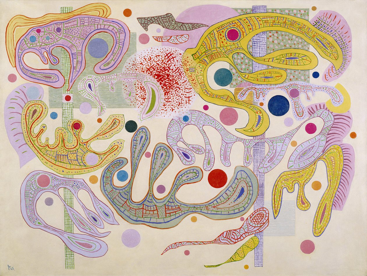 "Formy kapryśne" Obraz Wasilija Kandinskiego (lub Wassily Kandinski lub Kandinskij autorstwa Wassily Kandinsky