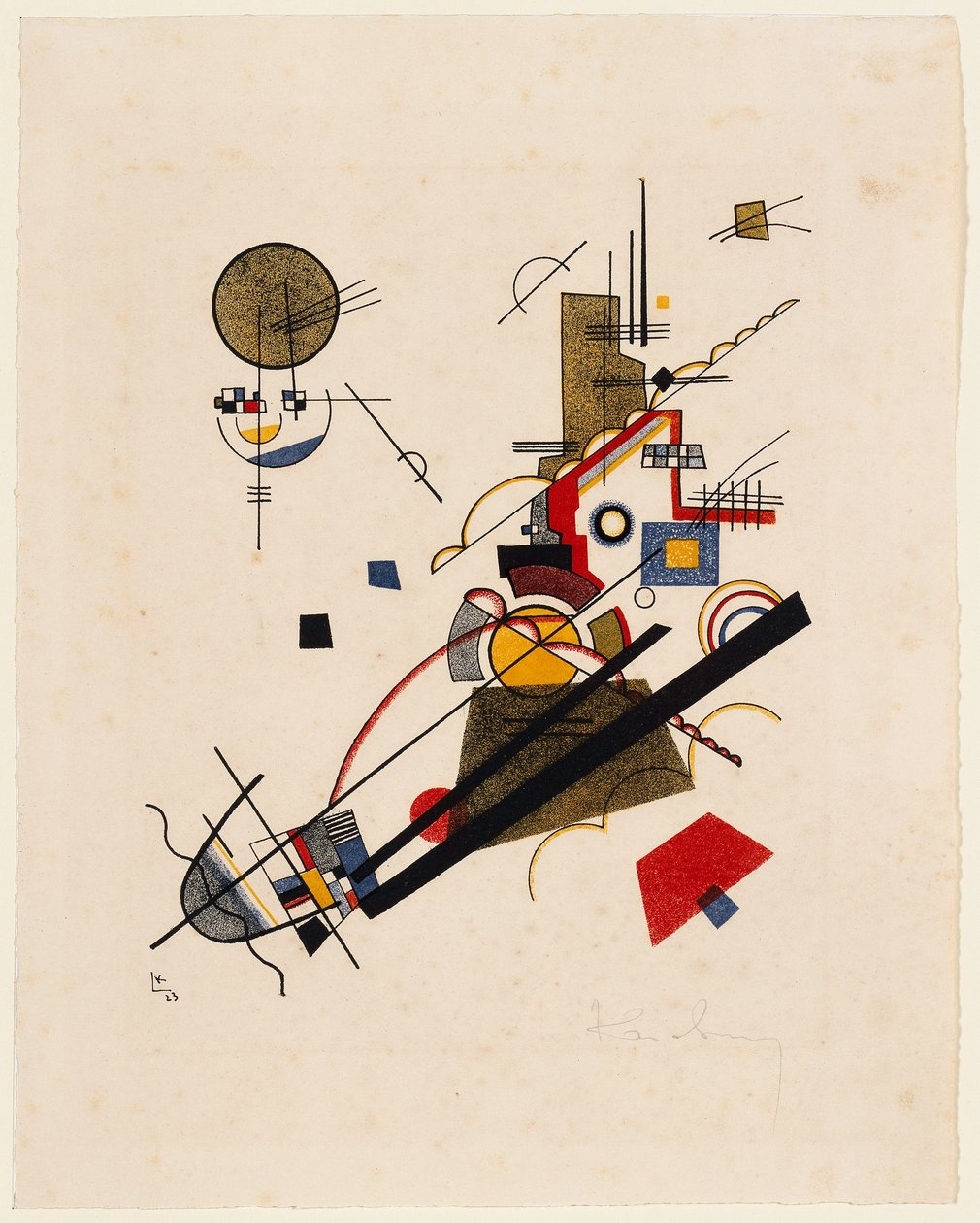 Radosne wznoszenie się (z: Teki mistrzów Państwowego Bauhausu, karta 2) autorstwa Wassily Kandinsky