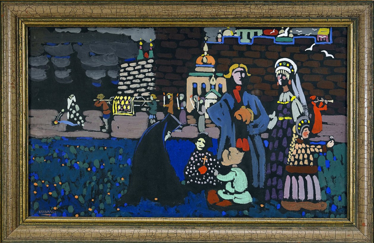 ""Funerailles"" Peinture de Vassily Kandinsky (ou Wassily Kandinski ou Kandinskij autorstwa Wassily Kandinsky