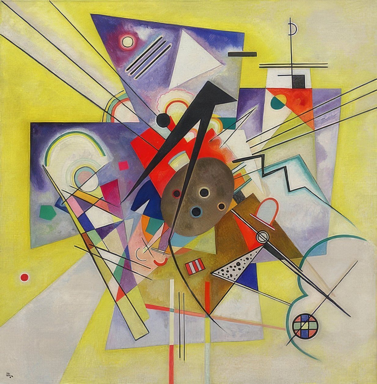 Żółta eskorta. 1924 autorstwa Wassily Kandinsky