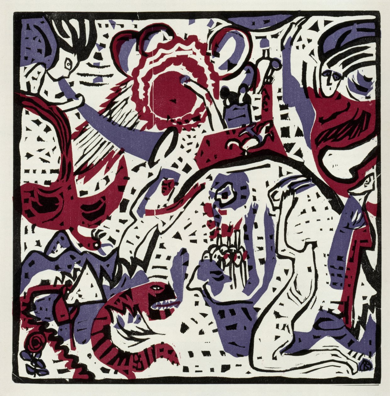 Wielkie zmartwychwstanie (Przedruk w „Derrière le Miroir”, 42, 1051) autorstwa Wassily Kandinsky