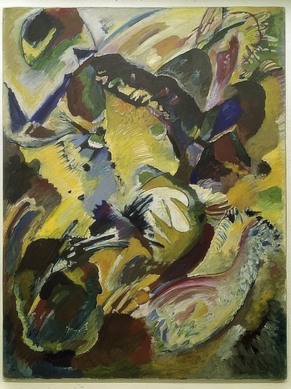 Jesień (obraz 198). Cztery talerze dla Edwina R. Campbella. 1914 autorstwa Wassily Kandinsky