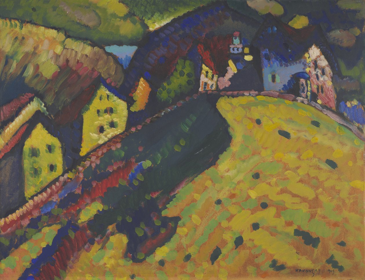 Domy w Murnau, 1909 autorstwa Wassily Kandinsky