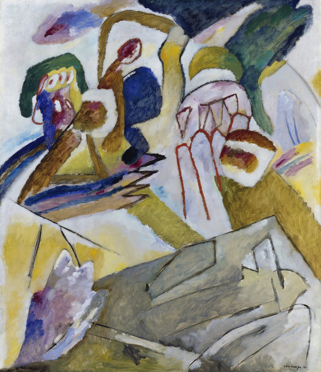 Improwizacja 18, z nagrobkiem, 1911. autorstwa Wassily Kandinsky