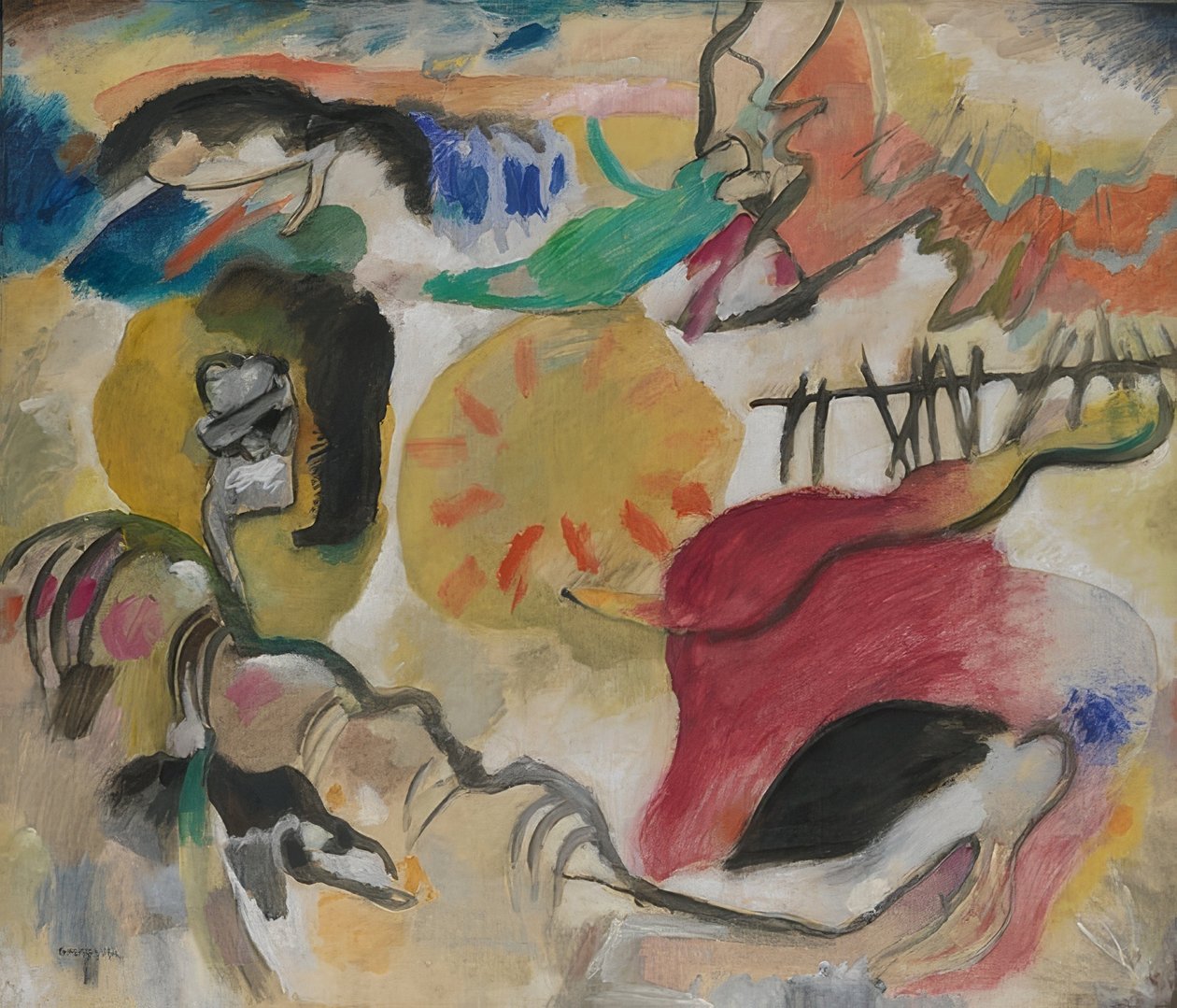 Improwizacja 27 (Ogród Miłości II). 1912 autorstwa Wassily Kandinsky