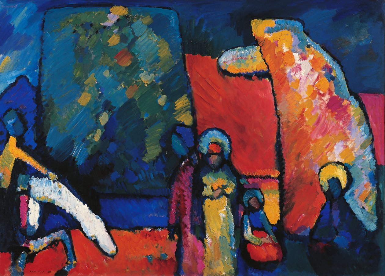 Improwizacja nr 2 (Marsz żałobny) autorstwa Wassily Kandinsky
