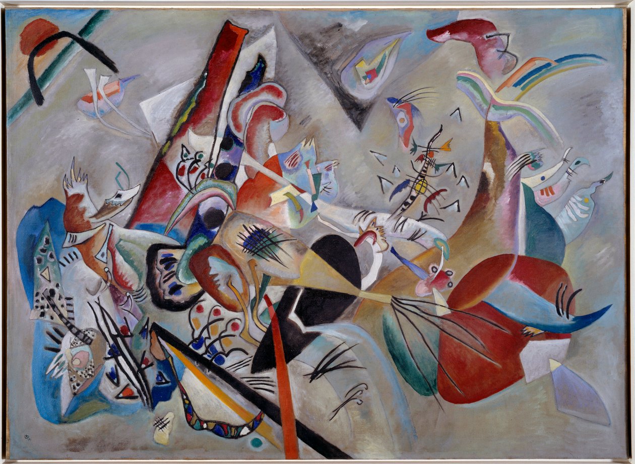 Na szaro. Obraz Wassily Kandinsky (lub Wassily Kandinsky lub Kandinskij autorstwa Wassily Kandinsky