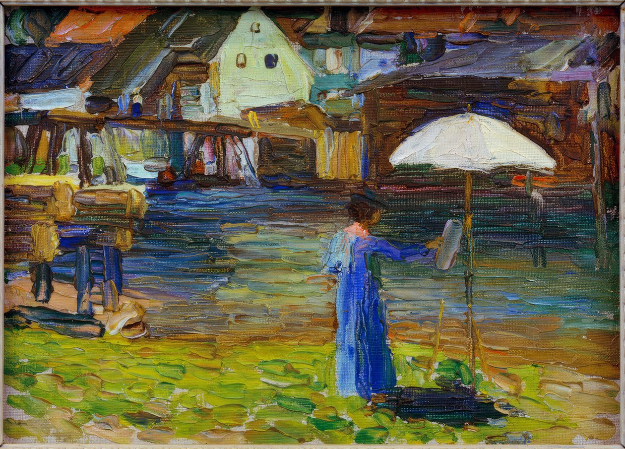 Kallmünz - Gabriele Münter malarstwo I autorstwa Wassily Kandinsky