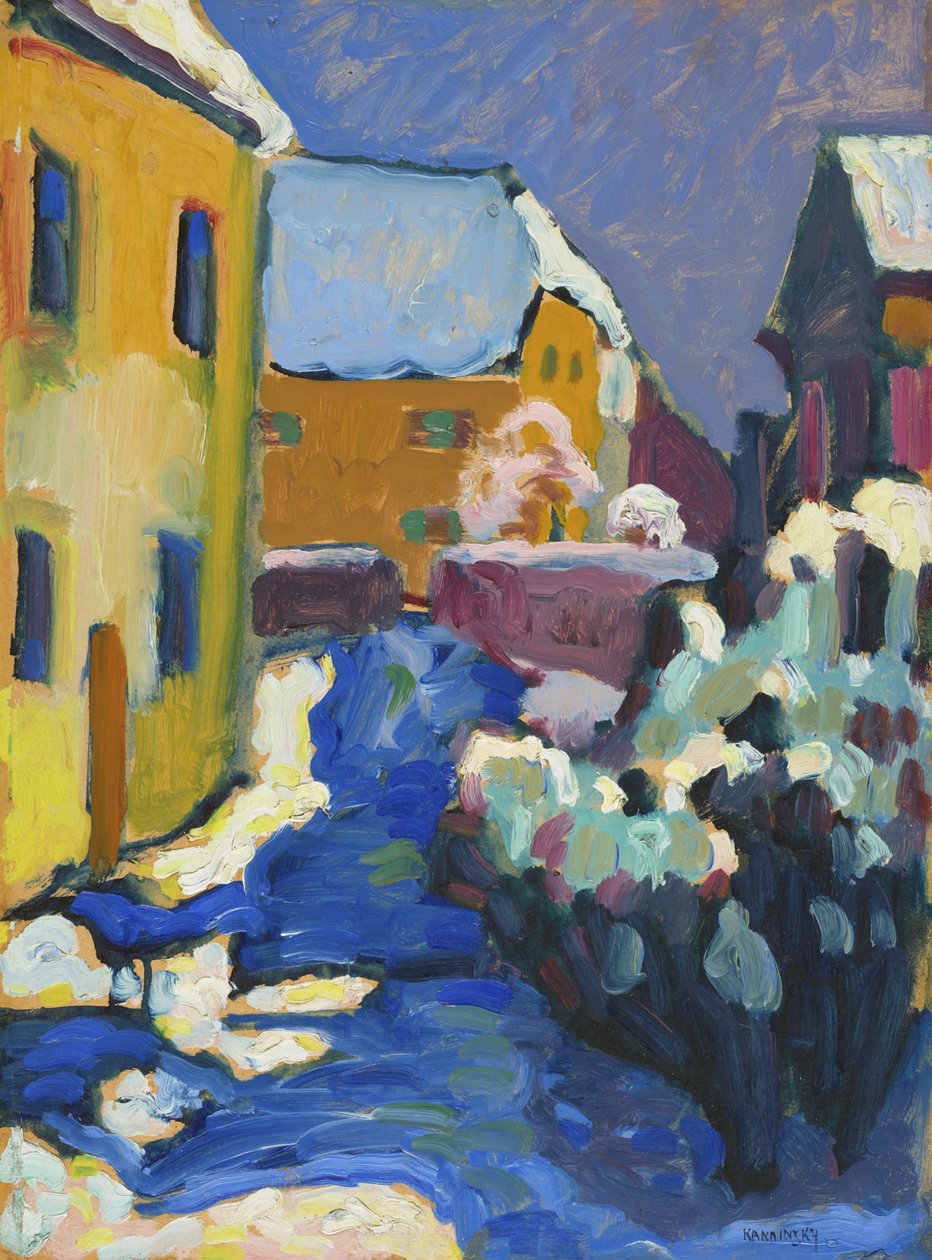 Kochel – cmentarz i plebania autorstwa Wassily Kandinsky