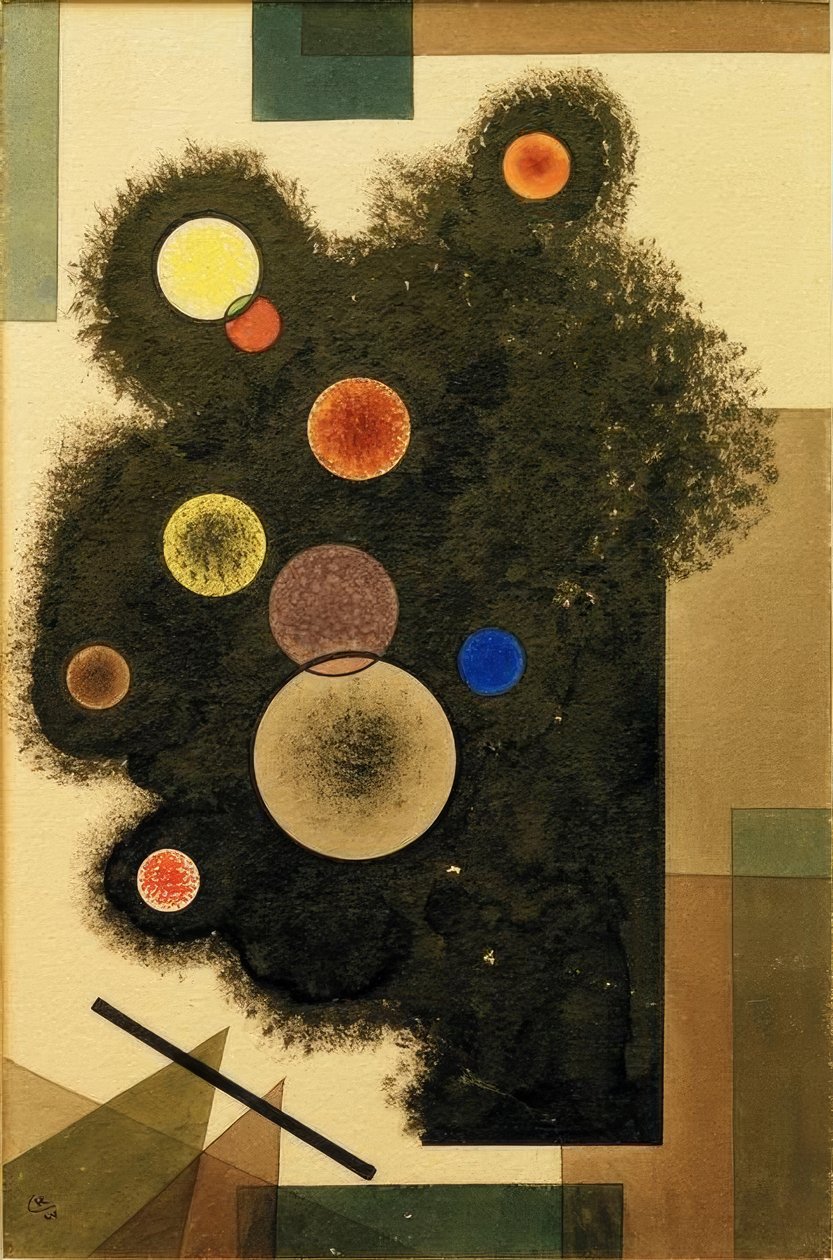 Kręgi w kolorze czarnym autorstwa Wassily Kandinsky