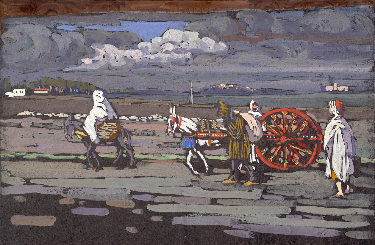 wiejska droga autorstwa Wassily Kandinsky