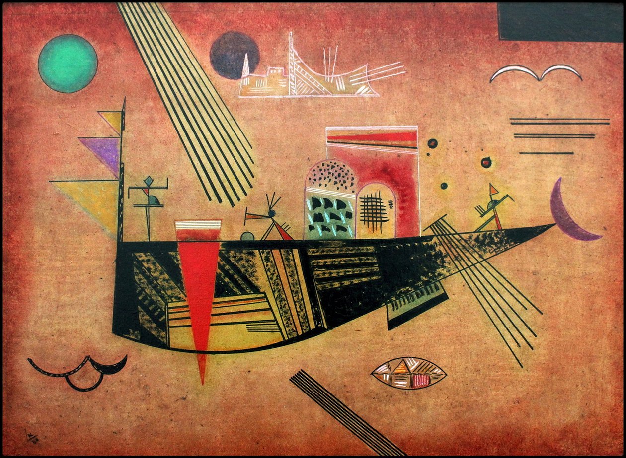 "Launisch" (kapryśny) Obraz Vassily Kandinsky (lub Wassily Kandinski lub Kandinskij autorstwa Wassily Kandinsky