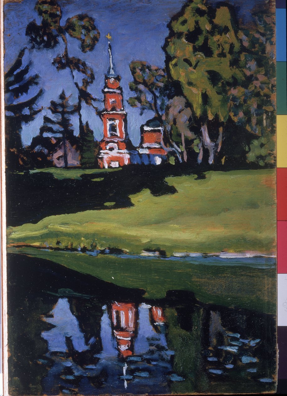 "Czerwony Kościół" Obraz Wasilija Kandinskiego (lub Wassily Kandinski lub Kandinskij autorstwa Wassily Kandinsky