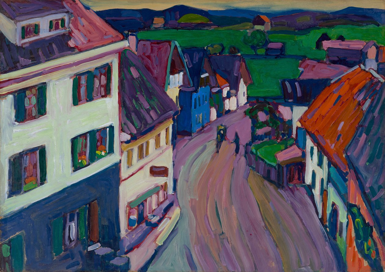Murnau - Widok z okna Griesbräu autorstwa Wassily Kandinsky