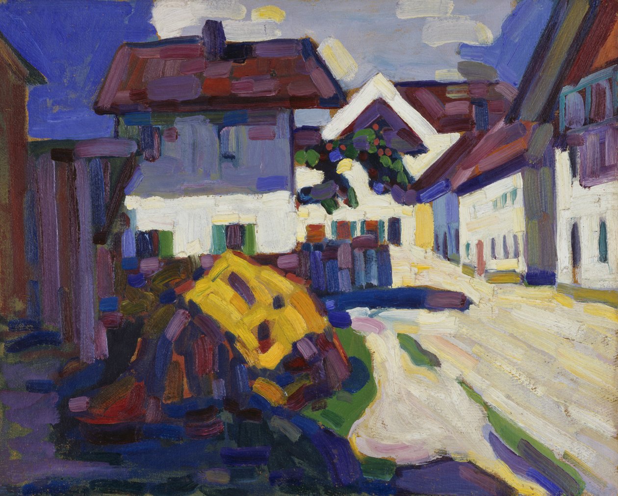 Murnau - Grupa domów autorstwa Wassily Kandinsky