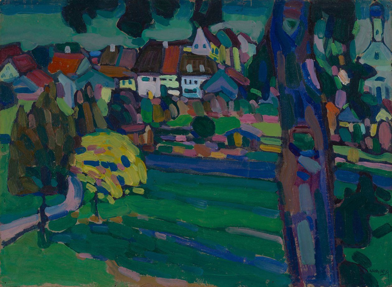 Murnau - Studium do „Pejzażu z pniem drzewa” autorstwa Wassily Kandinsky