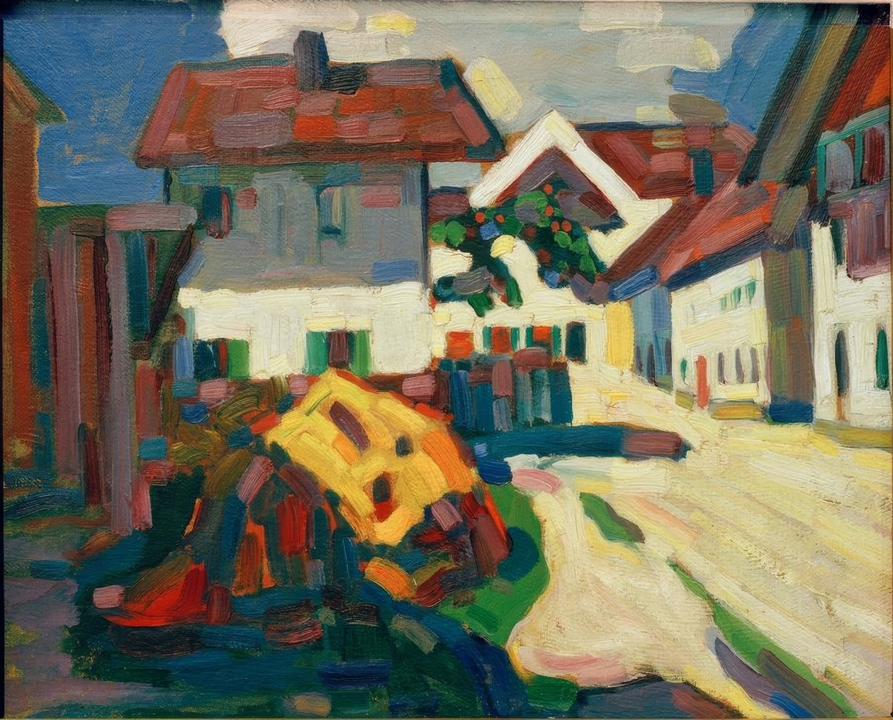 Murnau - grupa domów autorstwa Wassily Kandinsky