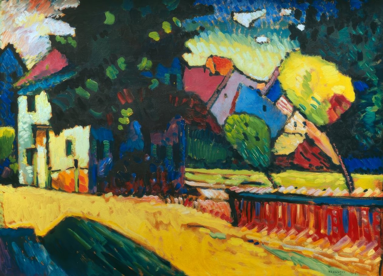 Murnau - Krajobraz z zielonym domem autorstwa Wassily Kandinsky
