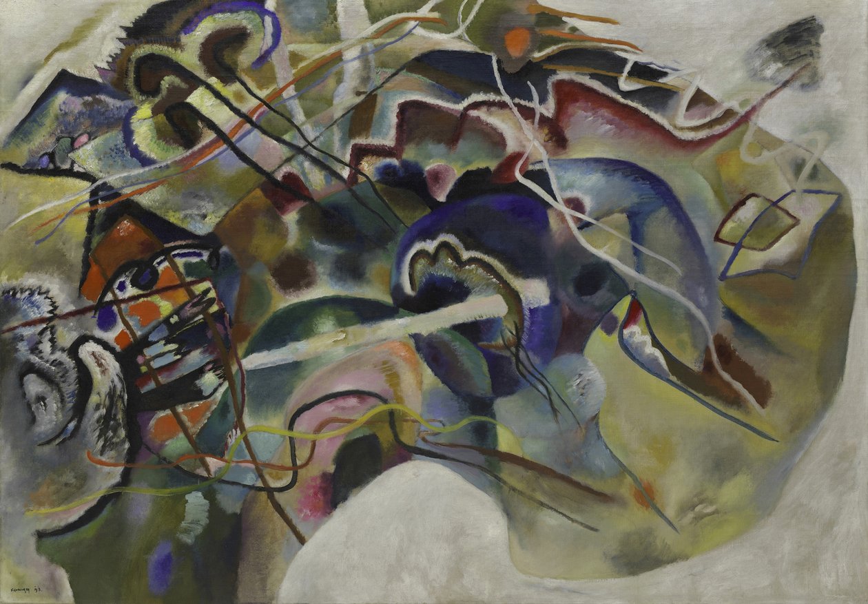 Obraz z białą obwódką, 1913 autorstwa Wassily Kandinsky