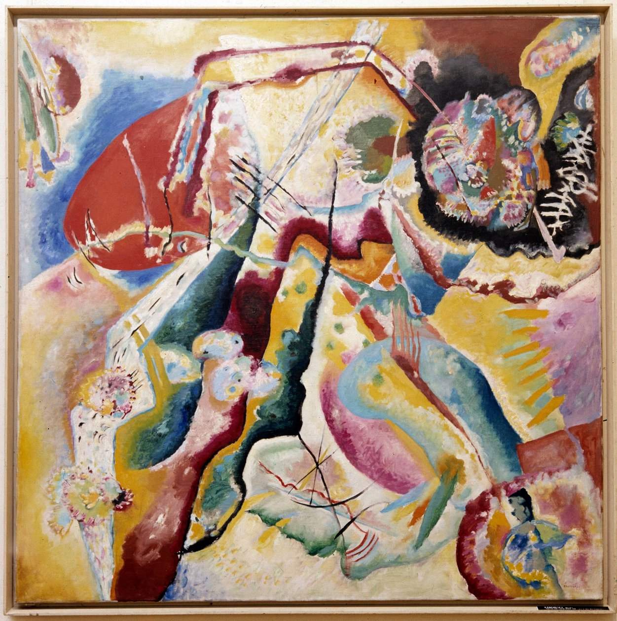 Obraz z czerwoną plamą, 1914 autorstwa Wassily Kandinsky