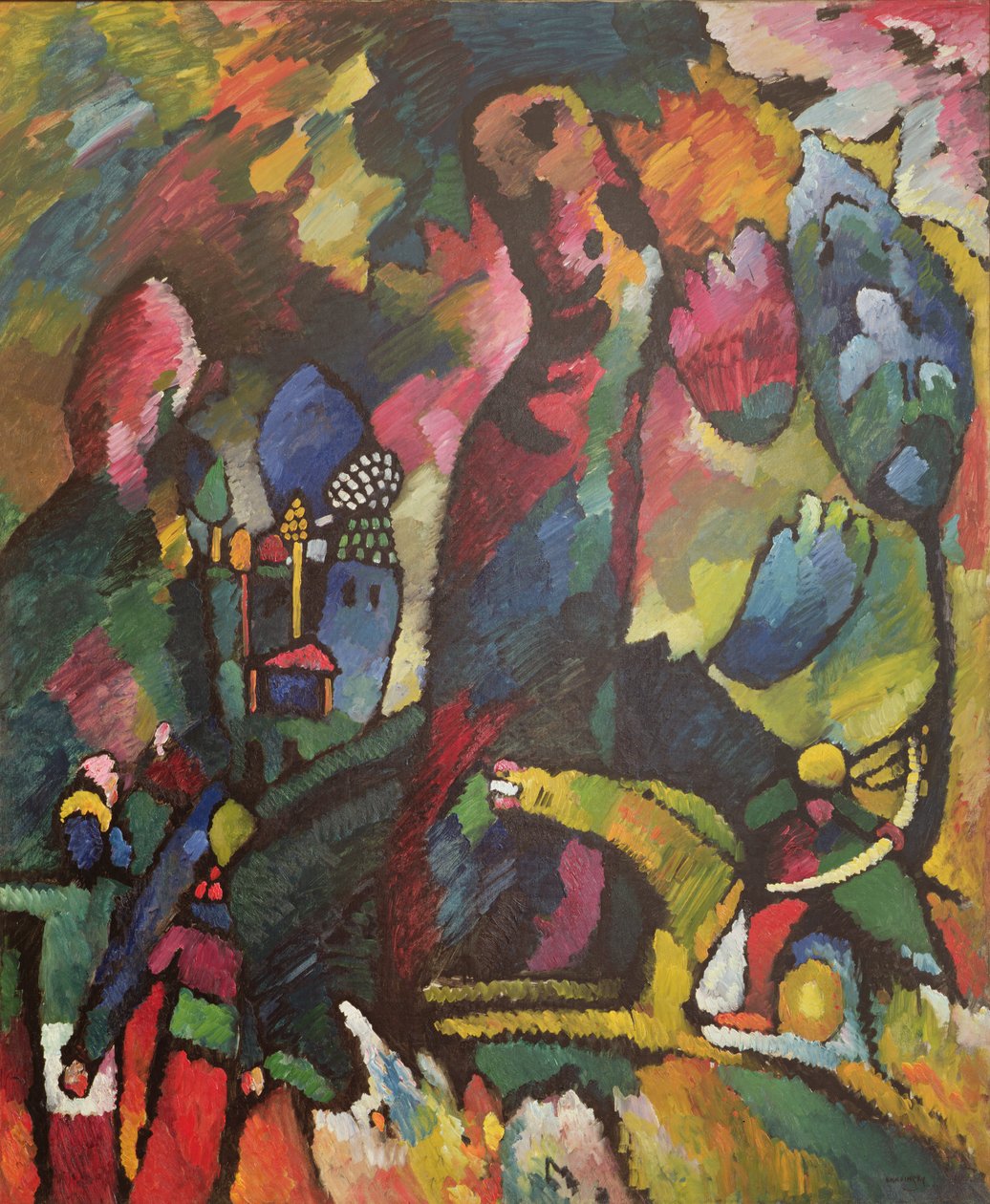 Obraz z łucznikiem, 1909 autorstwa Wassily Kandinsky