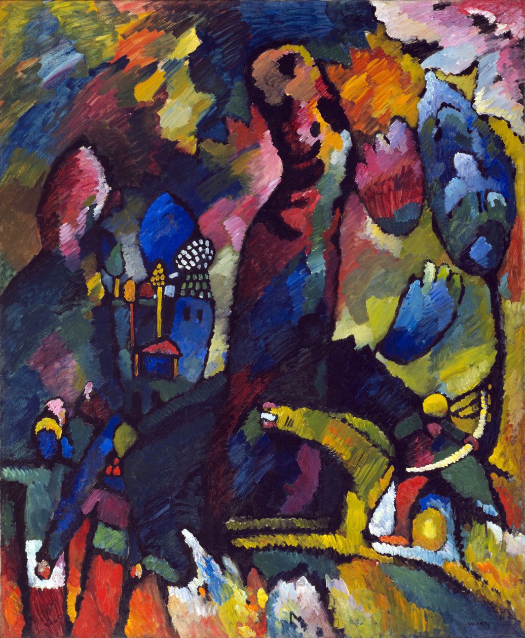 „Obraz z łucznikiem” Peinture de Vassily Kandinsky (ou Wassily Kandinski ou Kandinskij autorstwa Wassily Kandinsky