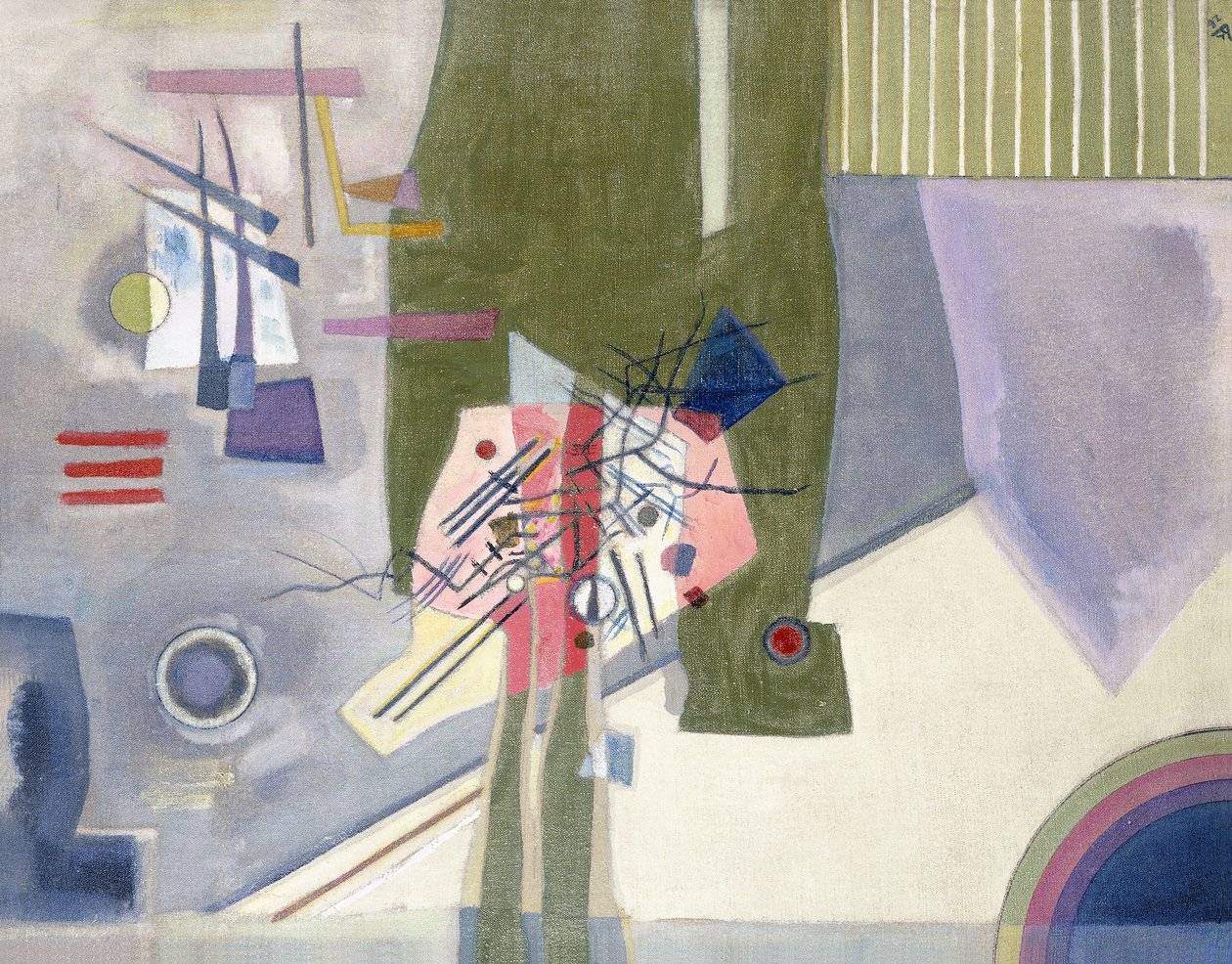 Różowy w kolorze szarym autorstwa Wassily Kandinsky