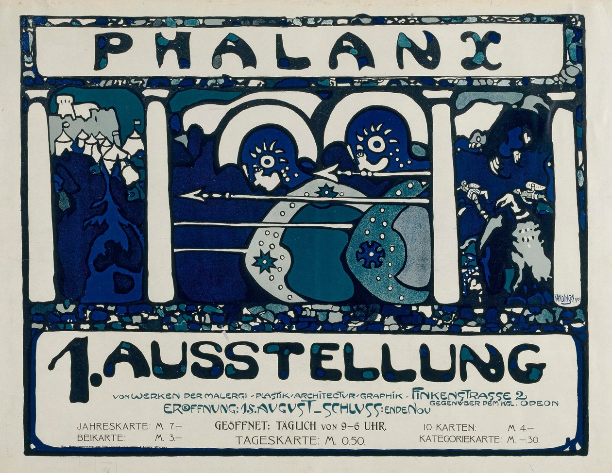 Plakat do I Wystawy Falangi, 1901. autorstwa Wassily Kandinsky