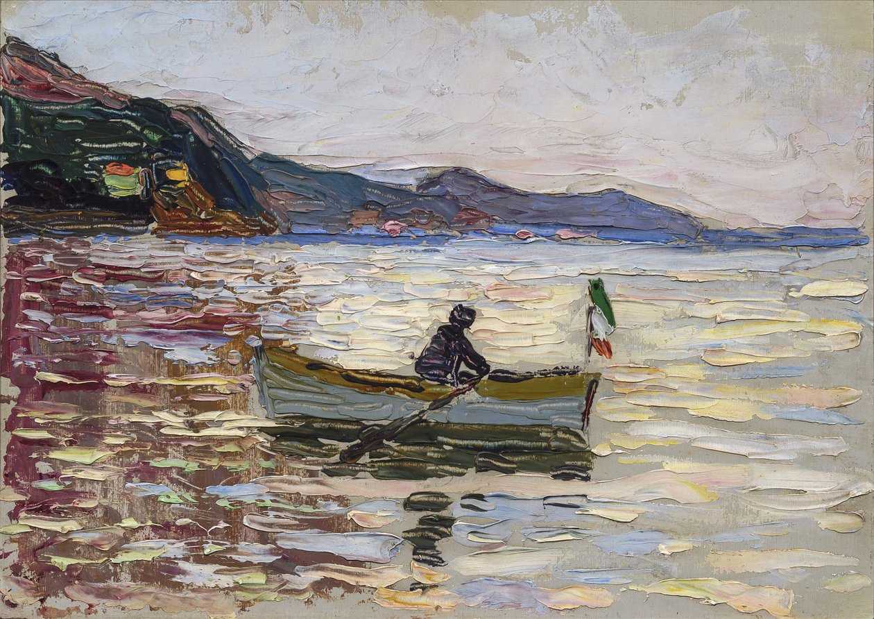 Rapallo. Łódź na morzu, 1906 autorstwa Wassily Kandinsky