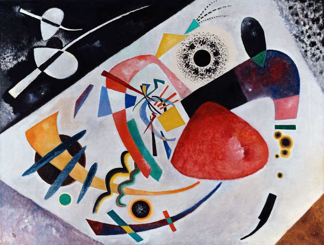 Czerwona Plama II , autorstwa Wassily Kandinsky