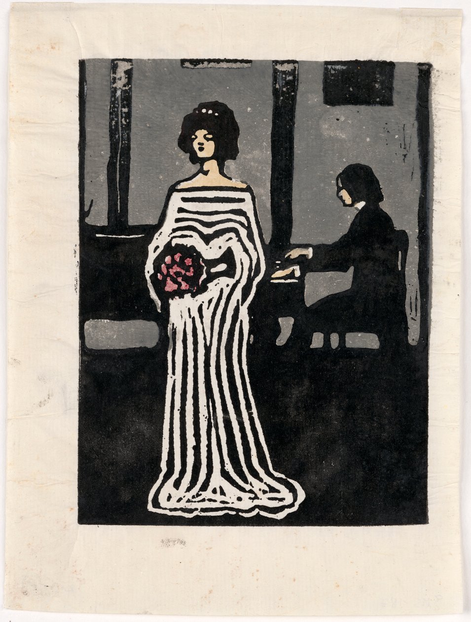 Śpiewaczka (drugi stan) autorstwa Wassily Kandinsky