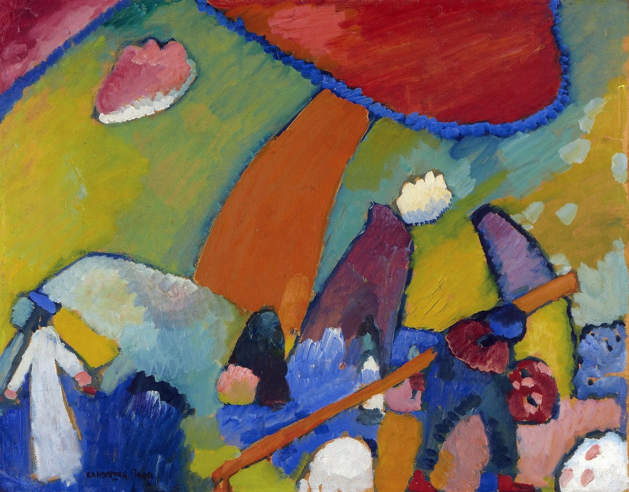 "Scena na plaży" Obraz Wasilija Kandinsky