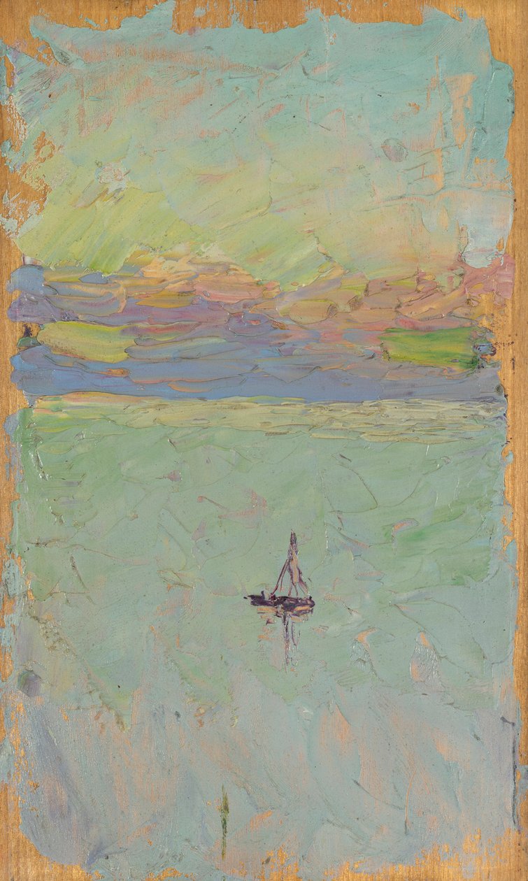 Żaglówka na morzu autorstwa Wassily Kandinsky