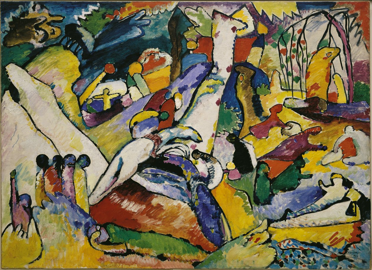 Szkic do kompozycji II, 1909-1910. autorstwa Wassily Kandinsky