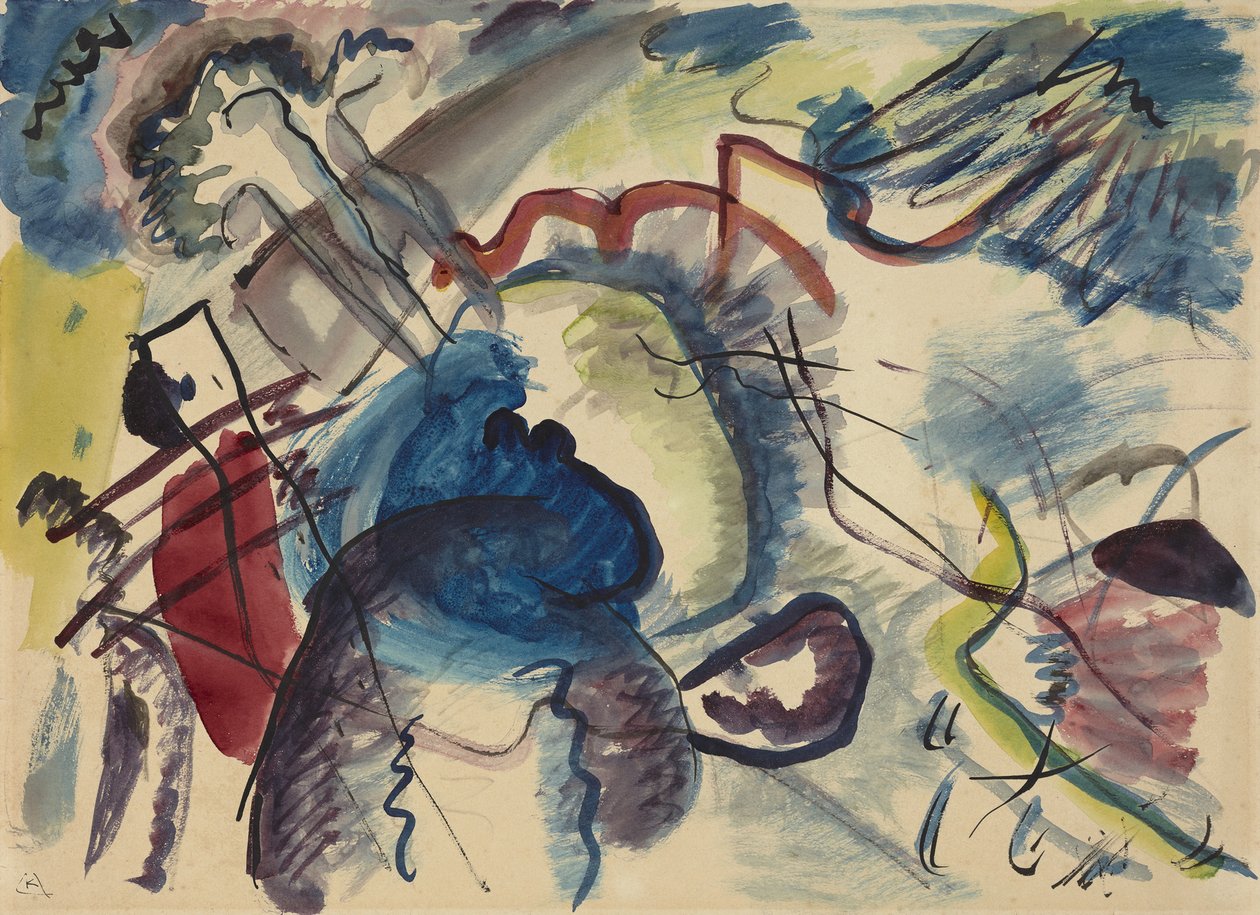 Szkic do malowania z białą ramką Szkic do malowania z białą ramką, 1913 autorstwa Wassily Kandinsky