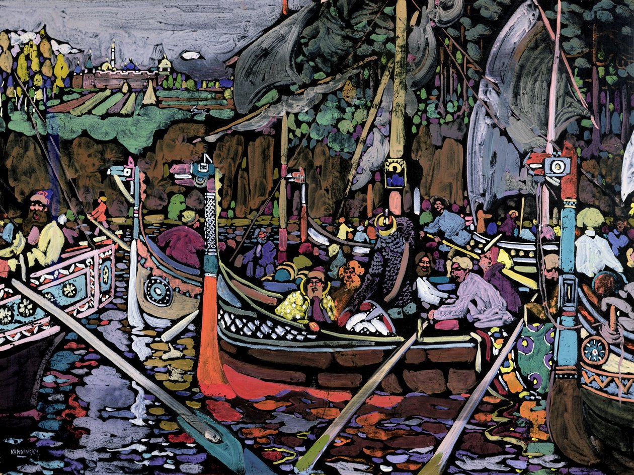 Pieśń o Wołdze, 1906 autorstwa Wassily Kandinsky