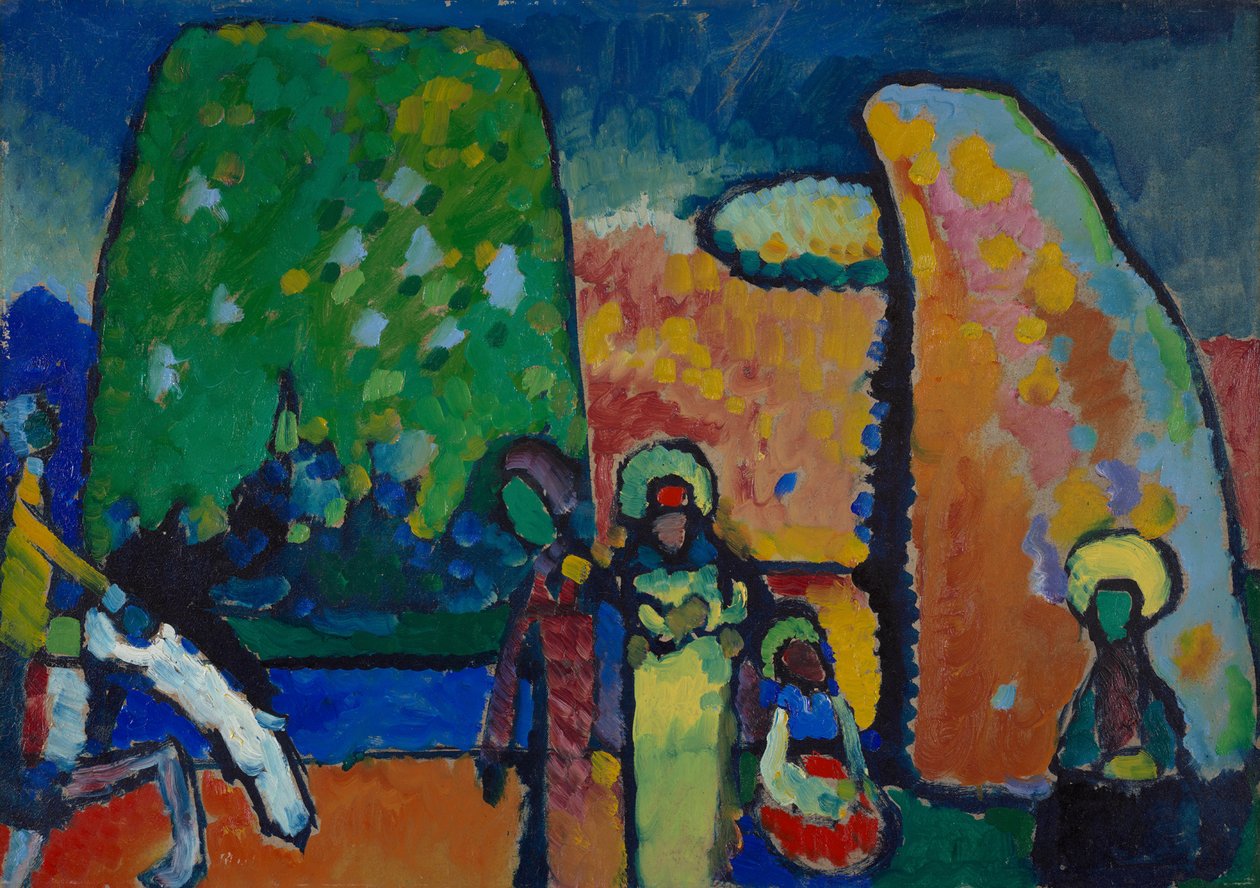 Studium do „Improwizacji nr 2 (marsz żałobny)” autorstwa Wassily Kandinsky
