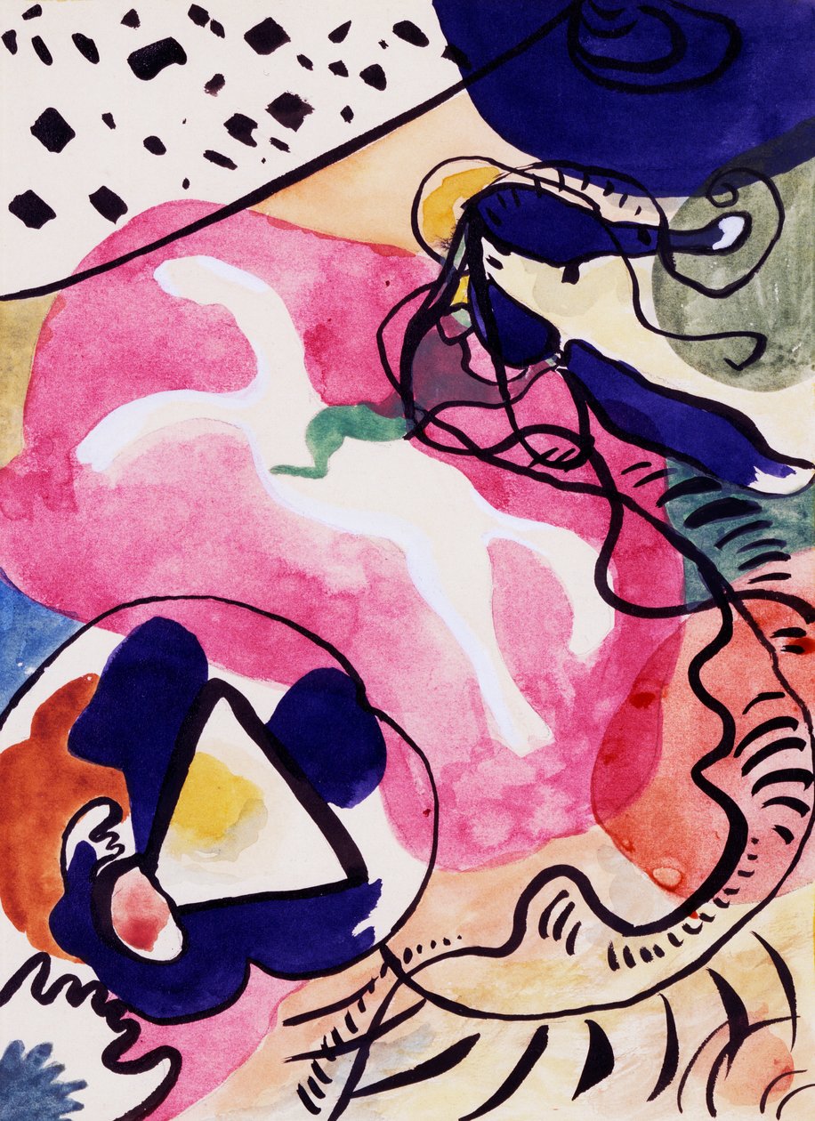 Studium dla Niebieskiego Rycerza autorstwa Wassily Kandinsky
